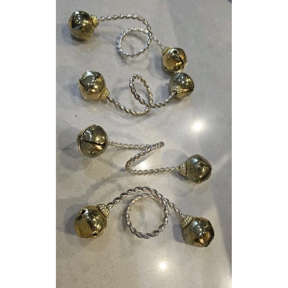 Nordstrom Christmas Jingle Bell Napkin Rings Set 4 Preppy Grandmacore Old Money